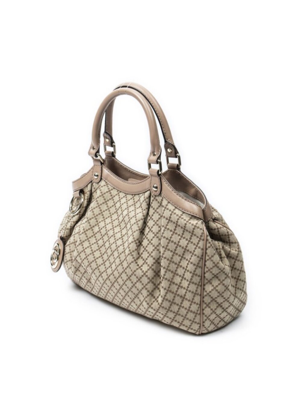 Gucci Mini Tote Beige Diamante Canvas - Picture 2 of 10
